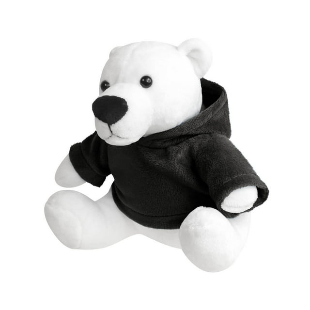 Paquete 35 piezas Peluche con sudadera negro 11.5 x 13.7