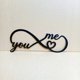 thumbnail image 1 of Decoración de pared de Metal diseño único-arte de la pared decoración de la habitación amor eterno corazón infinito decoración de arte del hierro decoración de interiores Tan Jianjun unisex, 1 of 2
