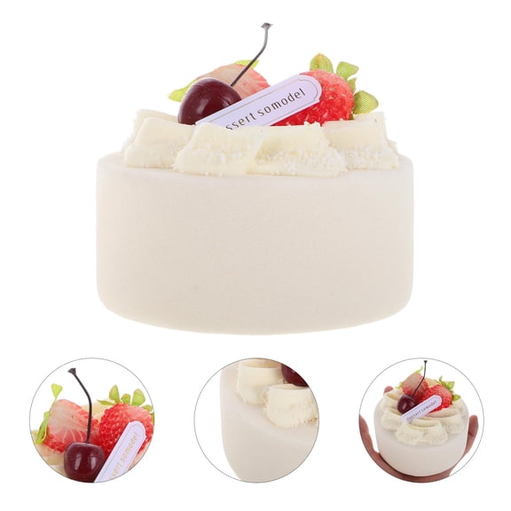 Vestitly Lifelike Birthday Cake Model For Window Display Faux Cake Model Supply For Dessert Table Decoration And Photography Props Bakeware