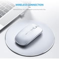 thumbnail image 3 of INPHIC Wireless Mouse, 2.4G Silent Rechargeable Ultra Slim USB Portable Mouse, 1600 DPI & 400mAh Battery with Visible Level for Laptop PC Computer & MacBook (LED-Black), 3 of 7