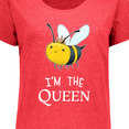 thumbnail image 4 of Inktastic I'm the Queen Cute Queen Bee Women's Plus Size T-Shirt, 4 of 5
