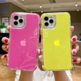 thumbnail image 2 of 3IN1 Candy Color Shockproof Bumper Phone Case For iPhone 16 13 11 12 14 15 Pro Max XR X XS Max SE 7 8 Plus Soft Back Cover Fluorescent Green For iPhone 11Pro, 2 of 6