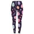 thumbnail image 4 of Xdegoge Casual Workout Leggings for Women High Waisted Stretchy Tummy Control Heart and Egg Pattern Yoga Tights Athletic Fitness Spring Pants, 4 of 5