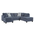thumbnail image 2 of American Furniture Classics Transitional Blue Two Piece U-Shaped Sectional Sofa, 2 of 10