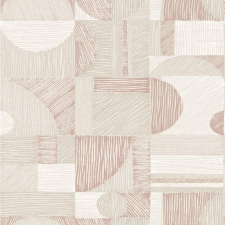 NuWallpaper Rose Gold Margo Geometric Peel & Stick Wallpaper