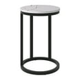 thumbnail image 1 of Kris & Alley Modena Table d'Appoint Contemporaine en Forme de C avec Dessus Rond en Bois d'Ingénierie et Base en Acier Enduit, 1 of 6