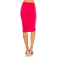 thumbnail image 4 of Women's High Waist Knee Length Pencil Skirt Techno Crepe Fabric Classic Office Style, 4 of 6