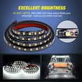 thumbnail image 3 of 3Pcs 60" Tailgate Light Bar Triple Row Tail Light Bar with 4-Way Flat Connector for Pickup Trailer SUV RV Van Full Function Red Brake White Reverse Amber Turn Signal No Drill Install, 3 of 7