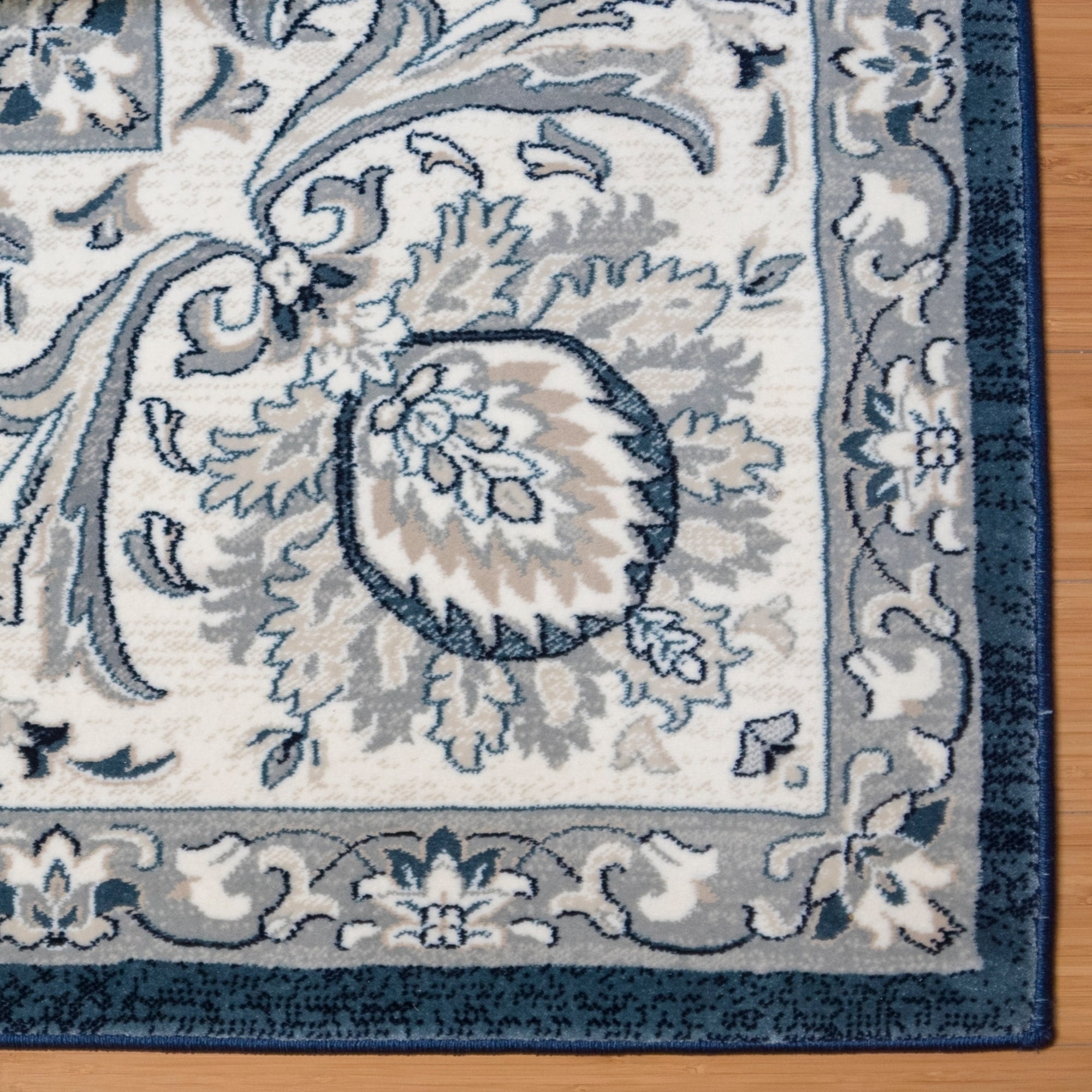 Gertmenian Majestic Croft Traditional Floral Denim Indoor Area Rug, 6x9