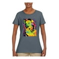 thumbnail image 2 of Colorful Woman Marilyn Monroe Pop Culture Womens Graphic T-Shirt, Charcoal, 3XL, 2 of 3