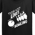 thumbnail image 4 of Inktastic This Kid Loves Bowling Youth T-Shirt, 4 of 5