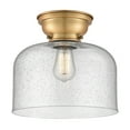 thumbnail image 5 of Innovations Lighting  Aditi Bell - 1 Light 12" Flush Mount Brushed Brass/Light Smoke, 5 of 5