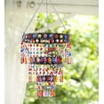 thumbnail image 3 of Wind & Weather Colorful Beaded Three-Tier Solar-Powered Mini-Chandelier Metal Light, 3 of 3