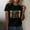 Black 1, variant on Ukumplol Womens Short Sleeve Tops Womens Shirts Casual Happy Easter Women's Letter Carrot Print Round Neck Short Sleeve T Shirt Top Blouses for Women Black 1 L