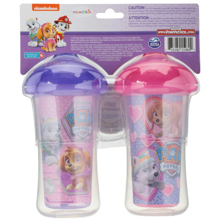 Munchkin Click Lock Insulated Hard Spout Sippy Cup - Paw Patrol, 2 pack 
