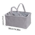 thumbnail image 6 of Baby Diaper Caddy Organizer Nursery Storage Basket Large Capacity Diaper Organizer with Adjustable Divider for Baby Essentials Wipes Toys, 6 of 8