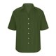 thumbnail image 4 of TaTaai 2026 Spring Summer Solid Color Linen Feel Top for Women Short Sleeve Lapel Collar Button Front Pleated Casual Blouse Soft Comfy Daily Vacation Outfits Gift, 4 of 6