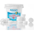thumbnail image 4 of Doheny’s 3-Inch Stabilized Chlorine Tablets for Sanitizing Swimming Pools | 99% Pure Tri-Chlor, 90% Available Chlorine | Long-Lasting, UV-Protected, Slow-Dissolving | Individually Wrapped 10lb Bucket, 4 of 9