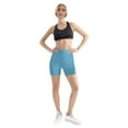 thumbnail image 5 of CFLVAEK Biker Shorts Women with Pockets Stretch Butt Lifting Workout Gym Shorts High Rise Tummy Control Biker Shorts Light Blue XXL, 5 of 9