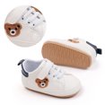 thumbnail image 2 of Toddlers First Walking Shoes Baby Prewalkers Antislip PU Leather Shoes Cute Bear Pattern for 0-18 Month Newborns, 2 of 8