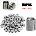 thumbnail image 1 of 50PCS Wire Thread Insert Screw Bushing M6*1*2D Thread Repair Stainless Steel, 1 of 9