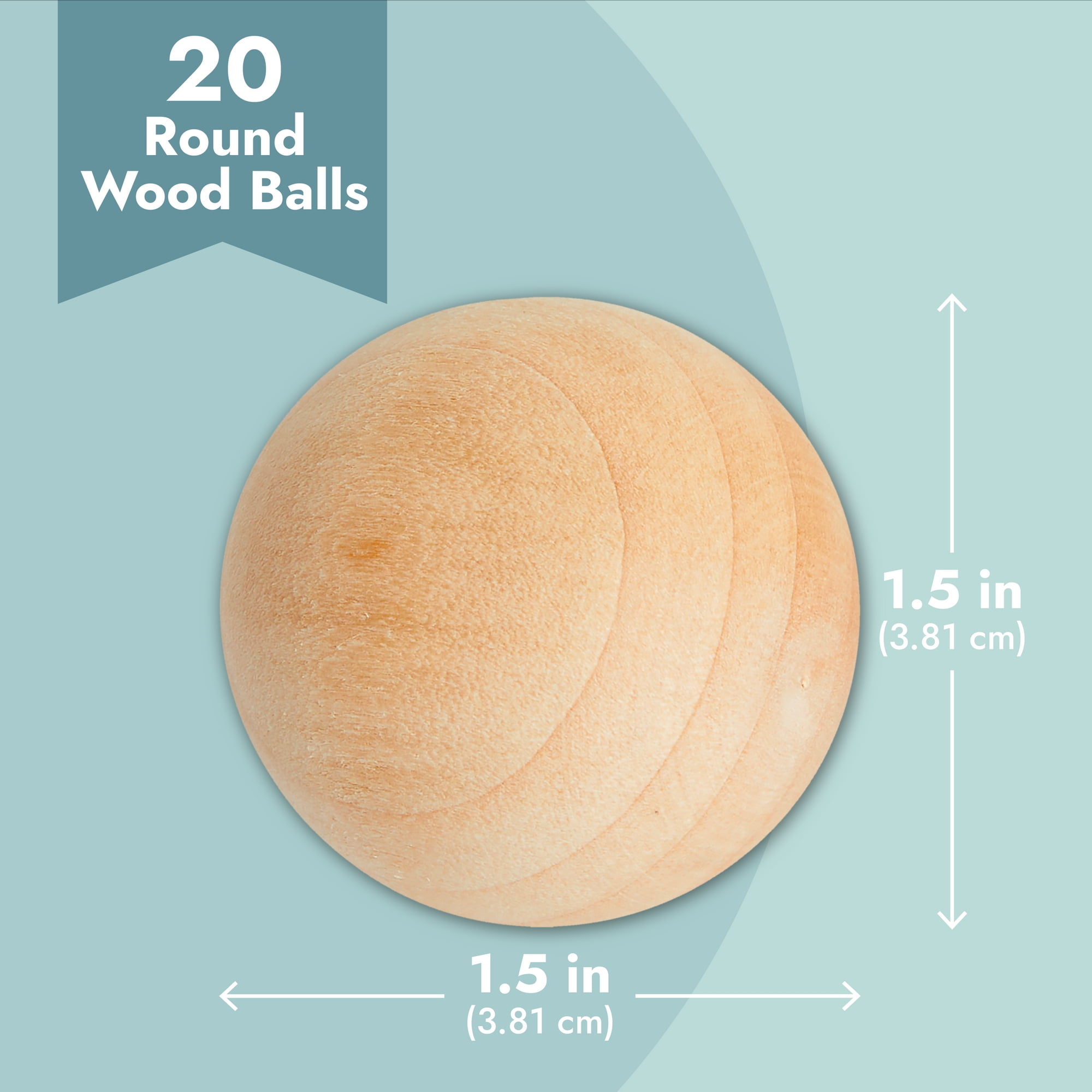 122 Pieces round Wood Balls Unfinished Wooden Balls Natural Craft Ball –  WoodArtSupply