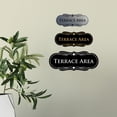 thumbnail image 4 of Signs ByLITA Designer Terrace Area Sign (Walnut) - Medium, 4 of 5