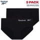 thumbnail image 3 of Reebok Pack de 5 braguitas hipster sin costuras elásticas negras XL, 3 of 6