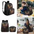 thumbnail image 2 of Yspwyqan Boys Backpack Set Ages 8-15, Vintage Distressed Deer USA Flag School Backpack Set with Lunch Box and Pencil Case, 17" Double Zip Casual Daypack for High School Back to School, 2 of 7