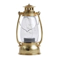 thumbnail image 2 of Travelwant Vintage LED Hurricane Lantern, Warm White Battery Operated Lantern, Antique Metal Hanging Lantern with Dimmer Switch, 2 of 7