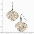 thumbnail image 3 of FB Jewels Leslie's Sterling Silver Rose and White Polished Textured Earrings, 3 of 3