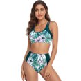 thumbnail image 2 of Traje de baño de talle alto para mujer Trajes de baño de flores de 2 piezas para mujer Bikini Bottoms Fridja  nalpqowj23100, 2 of 5