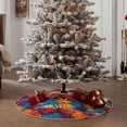 thumbnail image 5 of Salouo Colorful Hawaii Palms Christmas Tree Skirt 36" Farmhouse Christmas Decorations Snowman Xmas Tree Skirt Tree Mat for Holiday Party Decor, 5 of 8