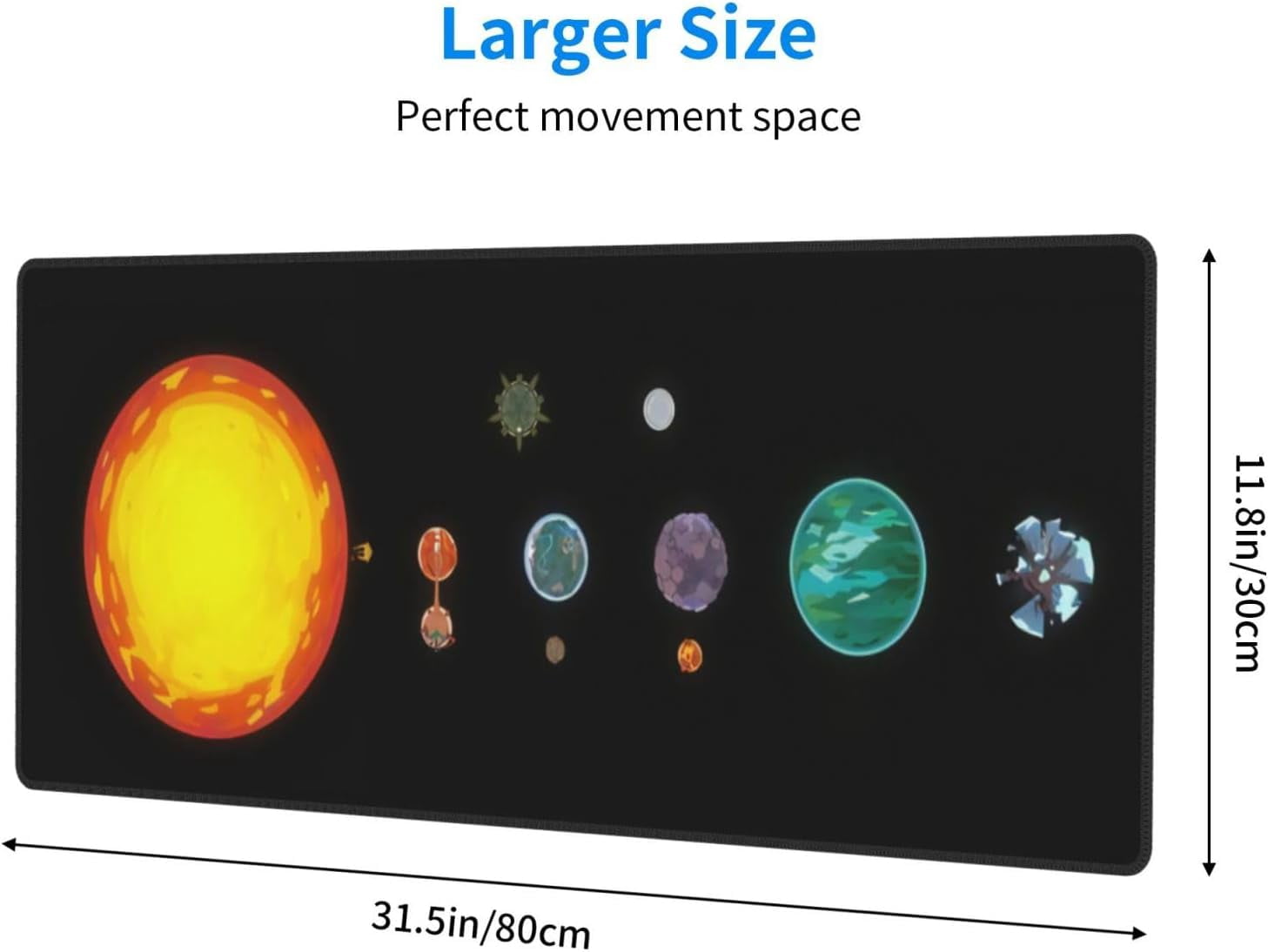 Outer Wilds Gaming Mouse Pad Large Extended Computer Full Desk Pad 31.5x11.8 inch Computer Mouse Mat Keyboard for Home Office