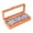 Orange, variant on Clear Viewing Glass Top Organizers With Partitioned Smartwatch Storage Sections
