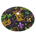 thumbnail image 2 of Kll 48" Christmas Tree Skirt Mardi Gras Surface Xmas Tree Skirts Mat For New Year Xmas Holiday Party Indoor Outdoor Home Decoration, 2 of 9