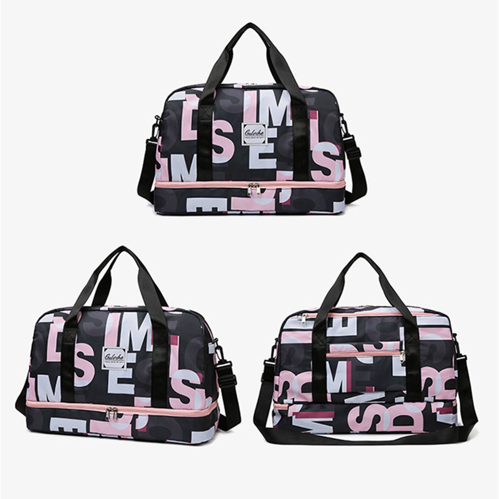 Spacious Sports Bag With Shoe Storage Lightweight Oxford Handbag For Fitness Travel And Daily Commute