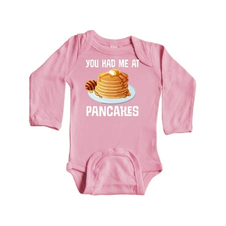 

Inktastic You Had Me At Pancakes Gift Baby Boy or Baby Girl Long Sleeve Bodysuit