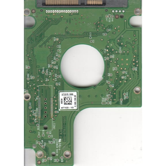 WD7500BPKT-75PK4T0, 771629-103 ABD34, WD SATA 2.5 PCB