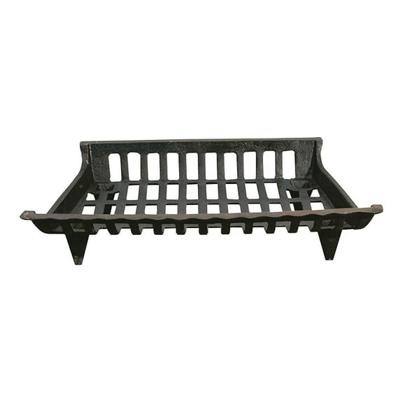 15424 Cast Iron Fire Grate, Black, 24-Inch