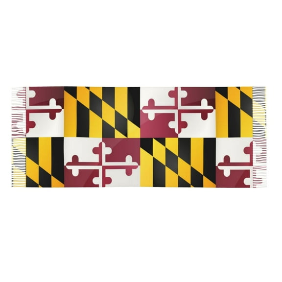 Womens Flag Of Maryland Scarf Shawl Wraps Soft Warm Shawls