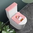 thumbnail image 2 of HELLHERO 2 Piece Set Toilet Dust Cover Set for Hotel Home Snowflakes Universal Bathroom Toilet Cover Set Elastic Edge, 2 of 8
