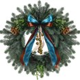 thumbnail image 2 of Easter Artificial Spring Summer Easter Greenery 17.69" Wreaths for Front Door Green Eucalyptus Leaf Wreath Decor with Big Berries for Farmhouse Outside Year Round, 2 of 8