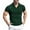 Green, variant on Men's Spring and Summer Loose Lapel Striped Strip Solid Color Short Sleeve T Shirt Top,S