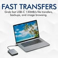thumbnail image 4 of LaCie Mobile Drive STLP2000400 - Hard drive - 2 TB - external (portable) - USB 3.2 Gen 1 (USB-C connector) - moon silver - with 3 years Seagate Rescue Data Recovery, 4 of 8