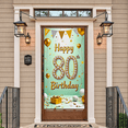 thumbnail image 7 of Happy 80th Birthday Banner Glittery Background with Stars Balloons and Ribbons Party Supplies Birthday Decoration Photography Props Party Backdrop Decorations, 7 of 7