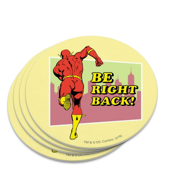 The Flash Be Right Back Novelty Coaster Set