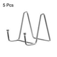 thumbnail image 3 of Unique Bargains 5Pack 3Inch Plate Stand for Display Iron Easel Plate Holder for Photo Silver, 3 of 5