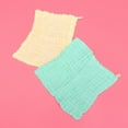 thumbnail image 5 of Guyelim face towels for kids 5 Pcs Six Layers Washed Gauze Cotton Small Square Towel Newborn Bath Face Towel Handkerchief (White, Yellow, Green, Pink, Blue Style), 5 of 10