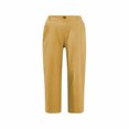 thumbnail image 5 of Elainilye Fashion Womens Capris Loose High Waist Straight Leg Pants Casual Workout Pants Capris,Yellow, 5 of 5